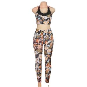 Sublimation Solid Seamless <b>Gym</b> Wear <b>Set</b> Ribbed Styles Yoga <b>Set</b> Outdoor Fitness Workout <b>Sets</b> for Women Water Resistant Breathable - Product Image 1