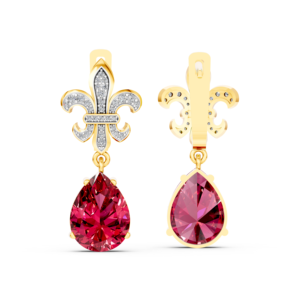 Pendientes Personalizados de Oro Sólido de 14K, 9K, 10K, 18K con Gema de Laboratorio de 10 Quilates, Certificación IGI, Joyería Fina Ética, MOQ 3 Piezas, 10 Piezas, RJC OEM ODM EA502132 - Product Image 2