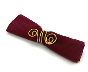 Modern Brass Napkin Ring Round <b>Shape</b> 4.5cm Wide Table Decoration for Party - Product Image 1