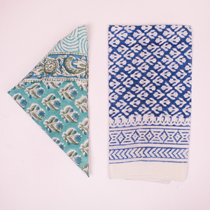 Luxury Eco Friendly Soft Cotton Block Print Bandana 21X21 Inch Custom Neck Scarf Manufacturer Exporter Bulk Supplier - Product Image 5