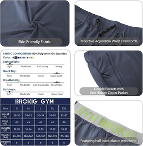 Shorts de Playa para Hombre, de Color Sólido, Secado Rápido, con Bolsillos, Cintura Elástica, Tejido de Spandex y Poliéster, con Diseño Floral, 120g - Product Image 5