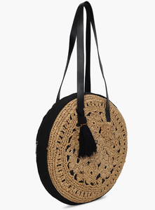 High Fashion Custom Logo Bohemian Lady Women's Messenger <b>Tote</b> Bag Handmade Natural Eco-Friendly <b>Raffia</b> Daily Use Travel Shopping - Product Image 2