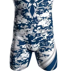 Combinaison de lutte classique 100% polyester respirante légère à séchage rapide unisexe adulte coupe confortable coutures renforcées - Product Image 2