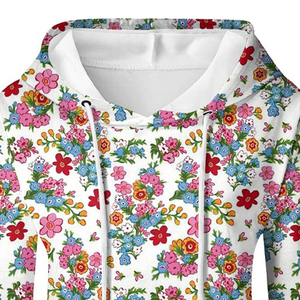 Vente en gros de sweats à capuche d'hiver à sublimation intégrale pour femmes, sweats à capuche personnalisés avec logo 3D sur le devant, 100% polyester - Product Image 4