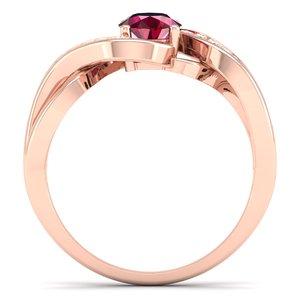 Bague REYES en argent sterling 925 avec moissanite certifiée GRA, taille ronde, 0,84 carat, pierre précieuse rubis, cadeau de mariage, bijoux fins – Grande Vente - Product Image 4