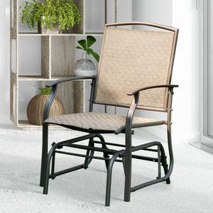 <b>Single</b> Glider Chair Rocking Seating Steel Frame Garden <b>Swing</b> for Patio - Product Image 1