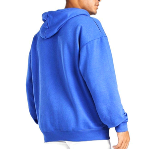 เสื้อฮู้ดสีน้ำเงินล้วน ปี 2026 ผ้าฝ้าย 100% แห้งเร็ว เสื้อสเวตเชิ้ตออกกำลังกาย สตรีทแวร์ เสื้อเจอร์ซีย์ฮู้ดดี้สำหรับผู้ชายช่วงฤดูใบไม้ร่วง - Product Image 2