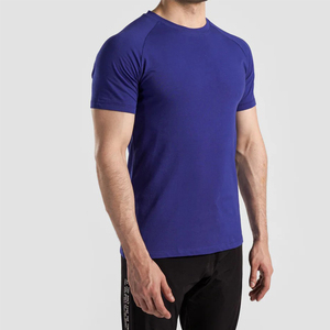 Wholesale Customized Logo <b>Men's</b> High Quality Running T-Shirts Slim Fit <b>Half</b> <b>Sleeve</b> Spandex/Cotton Quick Dry Breathable - Product Image 1