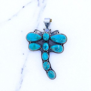 Pendentifs et breloques artisanaux en turquoise bleue naturelle, prix de gros, fournitures de bijoux en argent en vrac - Product Image 2