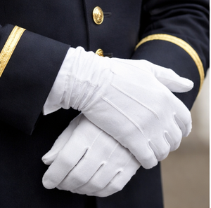 1 par de guantes formales blancos: elegantes guantes para esmoquin, desfiles, guardias e inspecciones para hombres - Product Image 5