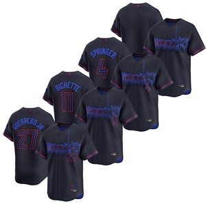 Maillot de baseball pour homme des Blue Jays de Toronto, personnalisé, sublimé, manches courtes, respirant, en polyester, uniforme toutes saisons, coupe classique - Product Image 1
