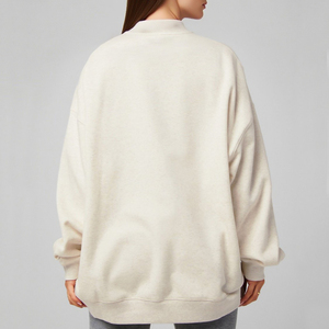 Wholesale Manufacture Women Oversized Mock Neck 100% Cotton <b>Material</b> Comfortable Loose baggy Style Customised Logo - Product Image 2