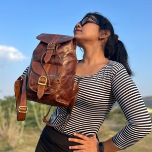 กระเป๋าเป้สะพายหลังหนังแท้ลายไม้, กระเป๋าเป้สะพายหลังสไตล์วินเทจทำด้วยมือของจริงกระเป๋าเป้เดินทางอเนกประสงค์ - Product Image 3