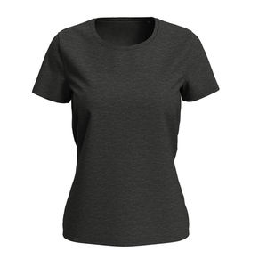 เสื้อยืดคอกลมแขนสั้นผู้หญิง ผ้าฝ้าย 100% ทรงปกติ สวมใส่สบาย ผ้าเจอร์ซีย์ถักเนื้อนุ่ม ระบายอากาศได้ดี เหมาะสำหรับใส่ในฤดูร้อน น้ำหนัก 180 กรัม - Product Image 2