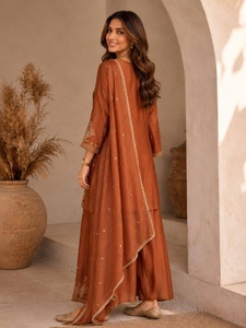 Kurti Plazo Dupatta Elegante de Secado Rápido, Material Crush, Superventas, para Mujer, Ideal para Festivales y Bodas, a Precio Económico desde India - Product Image 3