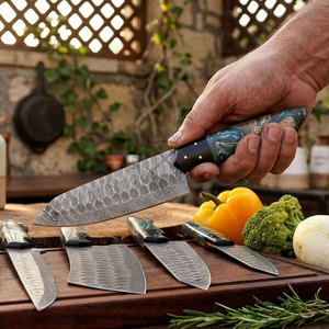 High Quality 5-Piece Damascus Steel Kitchen <b>Knife</b> <b>Set</b> Ambidextrous Professional Chef <b>Knife</b> Collection <b>Sharp</b> Home Restaurant Use - Product Image 3