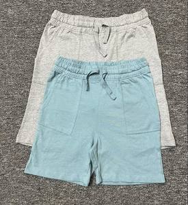 Pantalones Cortos Deportivos para Niños, a la Moda, de Verano, de Color Sólido, de Algodón Transpirable, de Secado Rápido, con Cintura Elástica y Bolsillos Activos - Product Image 1