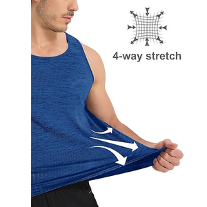 Débardeur Homme Personnalisé Respirant Coupe Décontractée Coton Lourd 180g Col Rond Appliqués Vêtements de Fitness Vente Directe Usine - Product Image 2