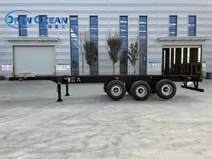 2 3 Axles 20ft 40ft Shipping Container Transport Gooseneck Skeleton Container Chassis Semi Truck Trailer