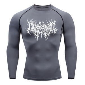 Pro Mock Neck Long Sleeve <b>Mens</b> <b>Compression</b> Rash Guard Maternity Four-Way Stretch Breathable Quick Moisture Dry UV Protection - Product Image 2