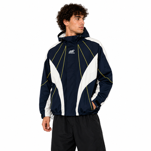 Custom Plus Size Printed <b>Men</b> Tracksuit Lightweight Two Piece Sets Zipper <b>Jacket</b> with Reflective Strips Wholesale <b>Men's</b> <b>Jackets</b> - Product Image 1
