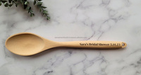 Cuchara de Madera Personalizada de Lujo para Pastel con Mango Largo - Regalo Personalizado para Aniversario de Bodas, Cumpleaños, Cocina, Aderezo para Ensaladas