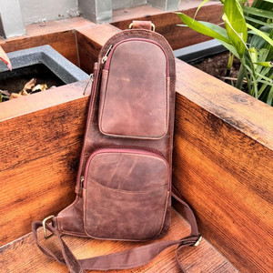 Bolso de hombro con diseño de cocodrilo personalizado, bandolera genuino de grano completo de cuero, bolsos de pecho cruzados de lujo para hombre, para viajes al aire libre - Product Image 3