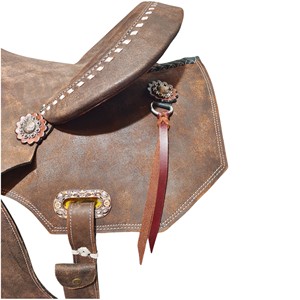 Selle de cheval Western en cuir de qualité supérieure pour la course de baril, toutes tailles disponibles - Product Image 5