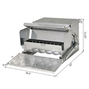 Mangiatoia Automatica per Polli da 30 Libbre, Design Resistente alle Intemperie con Struttura in Acciaio Zincato e Alluminio - Product Image 2