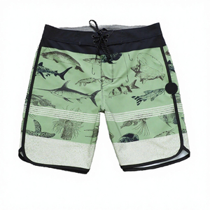 <b>Mens</b> Casual Sublimation Printed Beach Shorts Quick Dry Breathable Mid Length Swim <b>Trunks</b> Polyester Spandex Board Shorts - Product Image 3