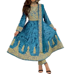Impresionante Vestido Afgano Inspirado en un Diseño Original, Vestido Kuchi Afgano con Bordado Multicolor, Vestido Kuchi Afgano Fluido - Product Image 1