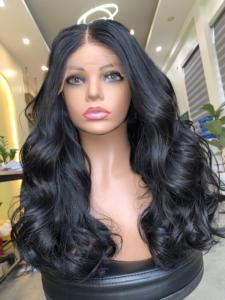 Perruques de cheveux humains vierges Remy vietnamiens matière première de texture naturelle de vague droite soyeuse sans enchevêtrement et perte de trame unique - Product Image 5