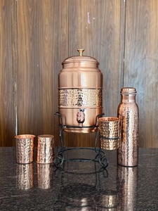 Dispensador de Agua Ecológico Hecho a Mano con Tapa y Grifo, Diseño Clásico Vintage, Gran Capacidad, Recipiente para Almacenar Bebidas Ayurvédicas para el Hogar - Product Image 5