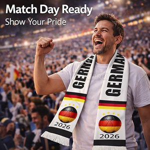 Trendy Football Scarf Soft Acrylic Fabric Comfortable Warm Wear For Fans Supporting Team At Match Days - Product Image 6