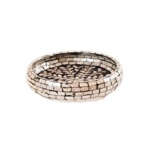 Support à gâteau en nacre stellaire, élégante assiette ronde à motifs mosaïques pour les dîners haut de gamme et les présentations de banquets - Product Image 3
