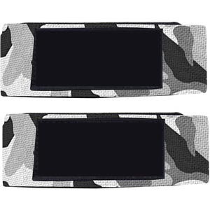 Sangles de levage universelles en coton gris camouflage pour la musculation, antidérapantes, pour un soutien optimal des mains lors des soulevés de terre et des rameurs. - Product Image 2