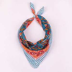 Accessoires pour adultes, bandana en coton fait main, imprimé multicolore, style luxueux, bohème, confortable, pour le cou et les mains, idéal pour offrir en cadeau aux femmes - Product Image 1