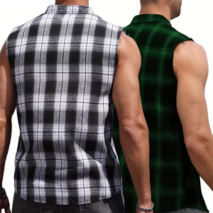 เสื้อผ้าผู้ชายไซส์ใหญ่ สวมใส่สบาย ระบายอากาศได้ดี ป้องกันรอยยับ เหมาะสำหรับใส่เที่ยวเล่นกลางแจ้ง มีกระเป๋าหน้าอก น้ำหนักเบา ไม่มีแขนเสื้อ สำหรับฤดูใบไม้ผลิ - Product Image 4