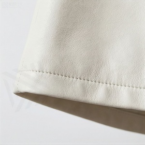 Jupe courte plissée en similicuir PU pour femme, couleur unie, style minimaliste, taille normale, toutes saisons - Product Image 6