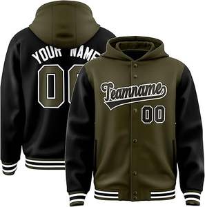 Veste d'hiver confortable pour homme, style Letterman, col montant, logo sur le devant, coupe-vent, haute qualité, écologique, à prix raisonnable - Product Image 1