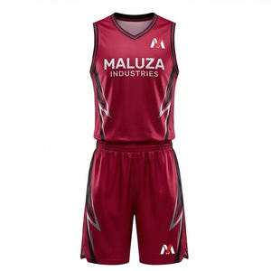Conjunto de Pantalones Cortos y Camiseta de Baloncesto Premium, Transpirable, de Malla, de Secado Rápido, Uniforme de Entrenamiento para Equipo, MALUZA INDUSTRIES Elite - Product Image 1