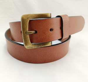 Cinturón de Cuero Genuino Vintage Unisex, Hebilla de Aleación, Diseño Formal y a la Moda, Duradero, Cómodo, Ancho Personalizable - Product Image 5