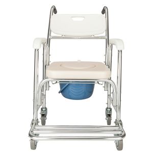 Sedia da Bagno 4-in-1 in Alluminio per Anziani, Disabili e Donne in Gravidanza - Bianca - Product Image 2