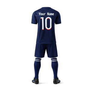 Black Geometric Sublimated Soccer Jersey Set Short Sleeve Moisture Wicking <b>Athletic</b> Uniform Football Kit Men's Adult All Seasons - Product Image 4