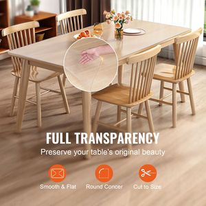 Tovaglia Protettiva Impermeabile in PVC Spesso 1,5 mm, Trasparente, 460 x 1232 mm, per Sala da Pranzo e Mobili - Product Image 5