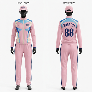 Womens Cricket Tracksuit Premium 240 GSM Polyester Interlock Fabric Yellow Gradient Panel Design Custom Sublimation Logo <b>Set</b> - Product Image 4