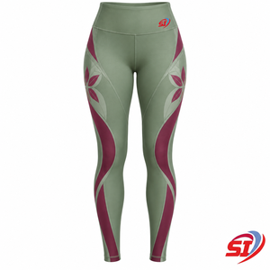 Custom <b>Women</b>’s Geo Bloom <b>Compression</b> <b>Leggings</b> Sculpting High Waist Fitness Pants - Product Image 6
