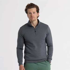 เสื้อโปโลแขนยาวผู้ชายแบบสวม คอซิป ¼  ทรงปกติ น้ำหนักเบา สวมใส่สบาย - Product Image 1