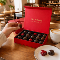 Boîtes à chocolat en carton magnétique de luxe en gros, impression UV personnalisée avec logo, encre à base de soja écologique, boîtes cadeaux pour bonbons