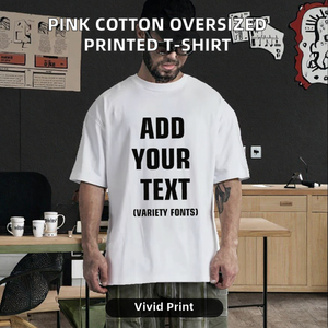Camiseta Formal Personalizada para Hombre, 270 g/m², 100% Algodón, Color Rosa Sólido, Manga Corta, Impresión Digital, Talla Grande, Tejido Liso Teñido, Ecológica - Product Image 2